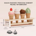 Drewniane lody rożki zestaw, zabawka dla dzieci, lodziarnia, Le Toy Van - 3