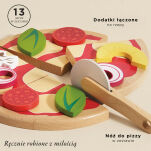Drewniana pizza zabawka dla dzieci, odgrywanie ról, gotowanie, Le Toy Van - 2