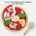 Drewniana pizza zabawka dla dzieci, odgrywanie ról, gotowanie, Le Toy Van - 4