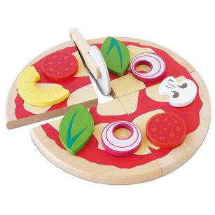 Drewniana pizza zabawka dla dzieci, odgrywanie ról, gotowanie, Le Toy Van