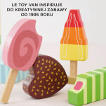 Drewniane lody na patyku zestaw, zabawka dla dzieci, lodziarnia, Le Toy Van - 6