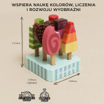 Drewniane lody na patyku zestaw, zabawka dla dzieci, lodziarnia, Le Toy Van - 3