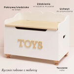 Drewniana skrzynia na zabawki dla dzieci, przechowywanie zabawek Le Toy Van - 2