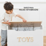 Drewniana skrzynia na zabawki dla dzieci, przechowywanie zabawek Le Toy Van - 3
