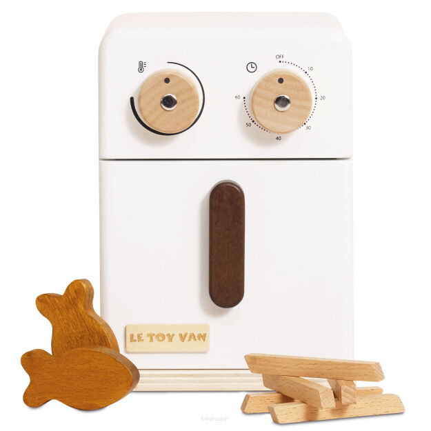 Drewniany air fryer zestaw zabawka dla dzieci akcesoria kuchenne Le Toy Van