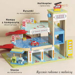 Drewniany garaż wielopoziomowy Le Grand Garage zabawka, dzieci Le Toy Van - 2