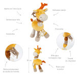 Zabawka rozwojowa Żyrafa 30cm szeleścik grzechotka gryzak dzieci sigikid - 5