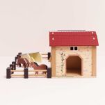 Drewniana farma zestaw z figurkami, zabawka dla dzieci, koniki, Le Toy Van - 5