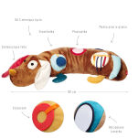 Zabawka rozwojowa poduszka Piesek XXL 80cm szeleścik grzechotka sigikid - 4