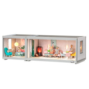 Domek dla lalek moduł parter, zabawka dla dzieci, odgrywanie ról, Lundby