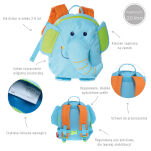 Plecak dla dzieci niebieski Słoń akcesoria przedszkolaka wyprawka sigikid - 2