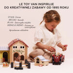 Traktor Drewniany z Przyczepą dla Dzieci Zabawka Le Toy Van - 7