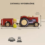 Traktor Drewniany z Przyczepą dla Dzieci Zabawka Le Toy Van - 3