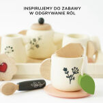 Drewniany zestaw do herbaty akcesoria kuchenne zabawka gotowanie Le Toy Van - 4
