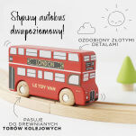 Drewniany piętrowy kolekcjonerski autobus, Londyn, dla dzieci, Le Toy Van - 2